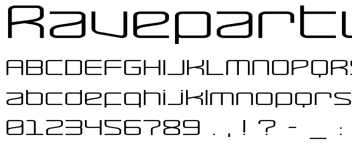 RaveParty Wide font